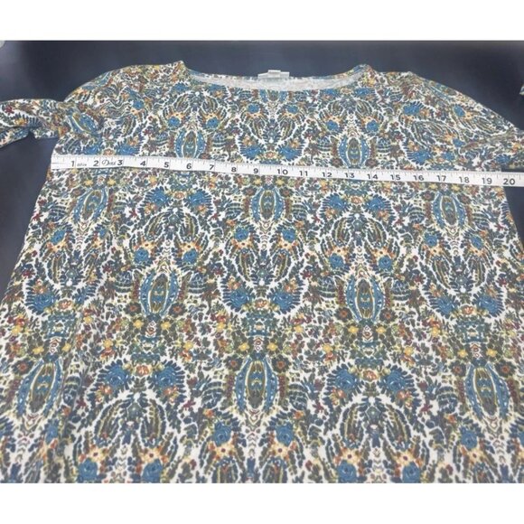 J Jill Floral Paisley Tapestry Print Long Sleeve Womens Knit Tunic Top M Boho - Picture 11 of 12